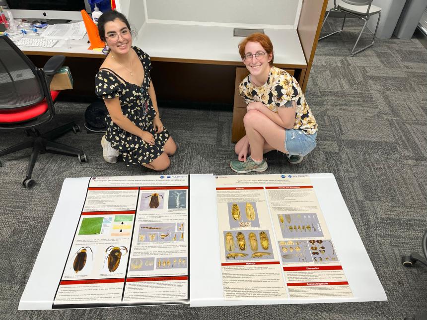 martha and kim with their posters